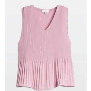 Aritzia Babaton Pleated Damien sleeveless blouse size xs